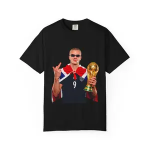 Erling Haaland Comfort Colors tee, norway comic tshirt, Erling Haaland middle finger, norway players wC 2026