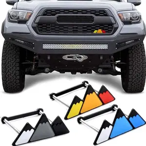 3 Colors Grille Badge Emblem For Toyota Tacoma Tundra 4Runner TRD Highlande Rav4 CHR Strip Air Inlet Auto Car Accessories