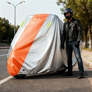 Motorcycle Cover All Seasons, Universal Sun Protection Rainproof Dustproof Motorcycle Cover, Large Size Motorcycle Protective Gear