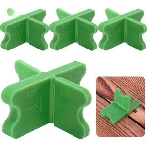 4 count ABS Deck Spacer Tools,4 Thicknesses Deck Board Spacers(1/16", 1/8", 3/16", 1/4"),Green Deck Spacers Assorted for  Treated Composite Decking