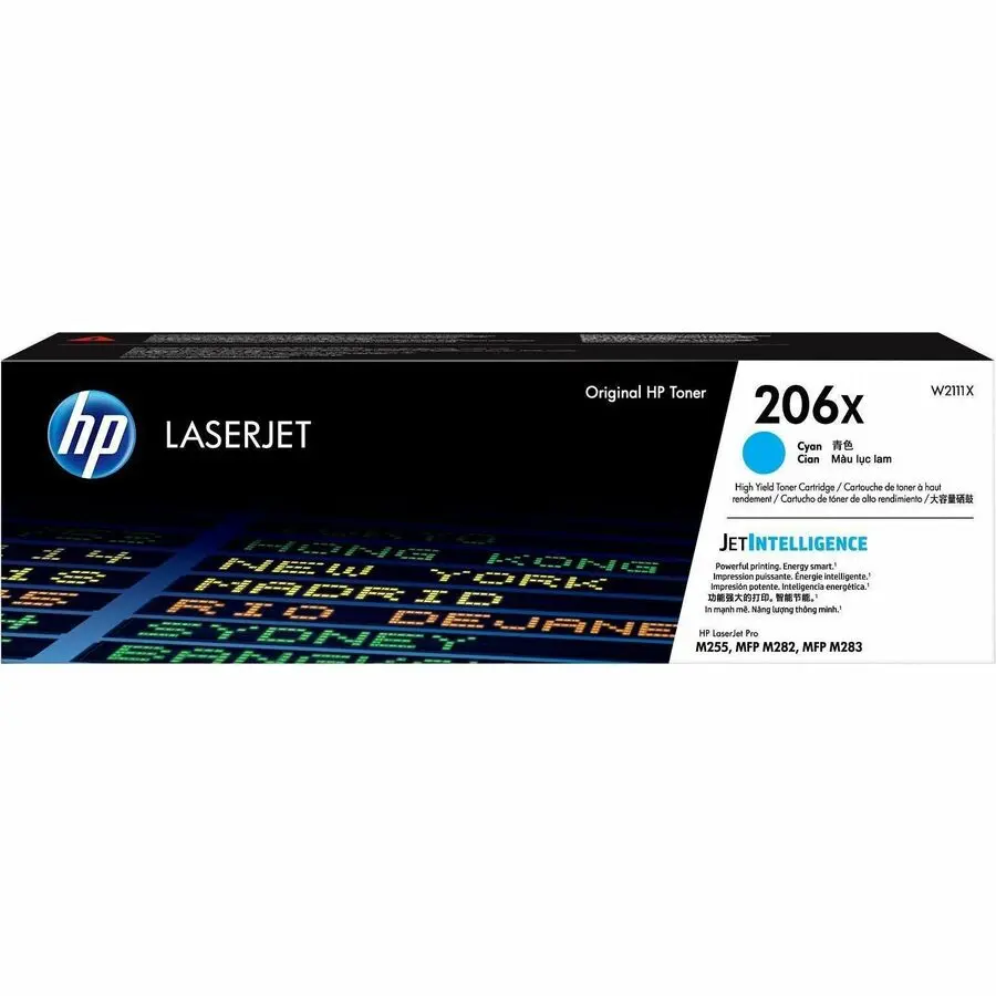 HP 206X Toner Cartridge Cyan W2111X High Yield for M255dw, M283fdw, M283cdw