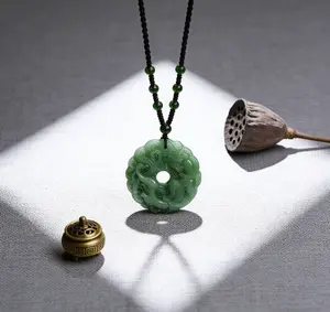 Multicolor Fashion Green Jade Hand-Carved Dragon Hollow Jade Pendant Necklace Chinese Amulet Women Mans Lucky Jewelry Gift mystery jar