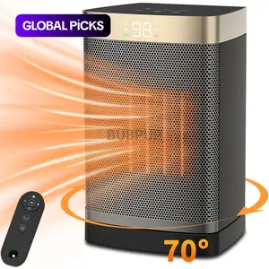 Space Heater, Portable Electric Heaters for Indoor Use with Thermostat, 70°Oscillation, Digital Display, 12H Timer, 5 Mode, 1500W PTC Ceramic Fast Safety Heat for Office Bedroom Home Heater Product