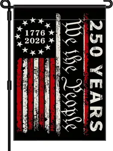 America 250th Anniversary Garden Flag 1776-2026 250 Years of Birthday American Decor 4th of July Fourth of July Patriotic Party Decorations and Supplies 12.5×18 Inch