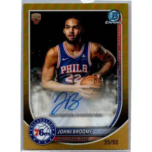 2025-26 Bowman #BCA-JO Johni Broome Chrome Autographs Gold Refractor #/50