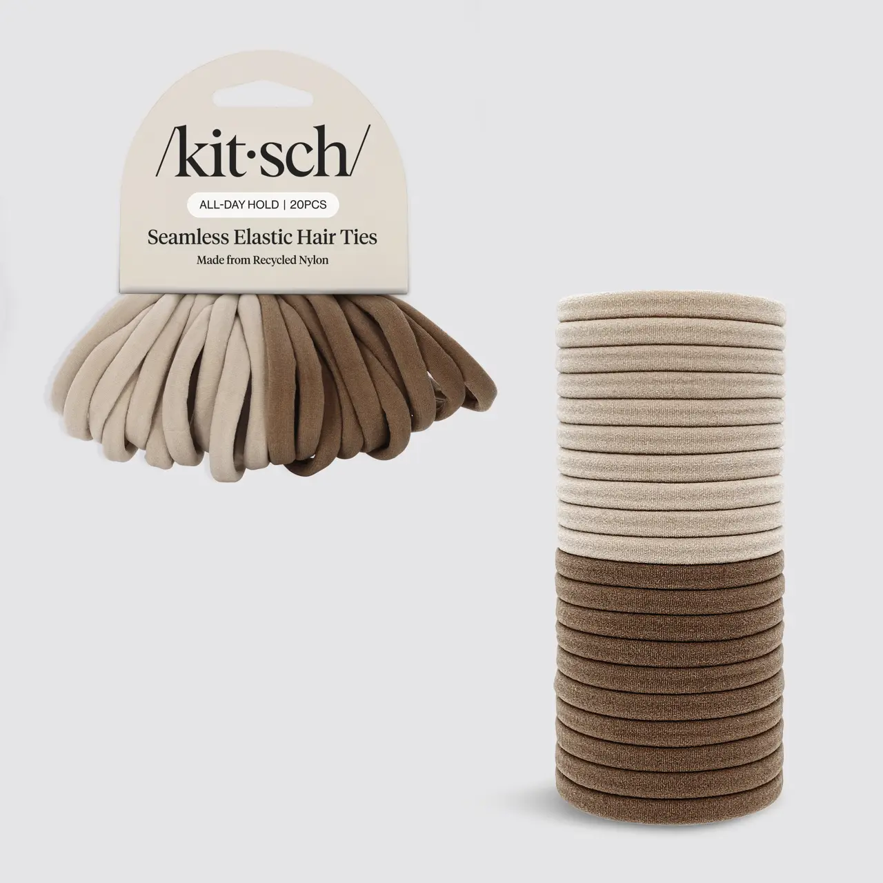 Elastic Hair Ties 20 Pack - Blush