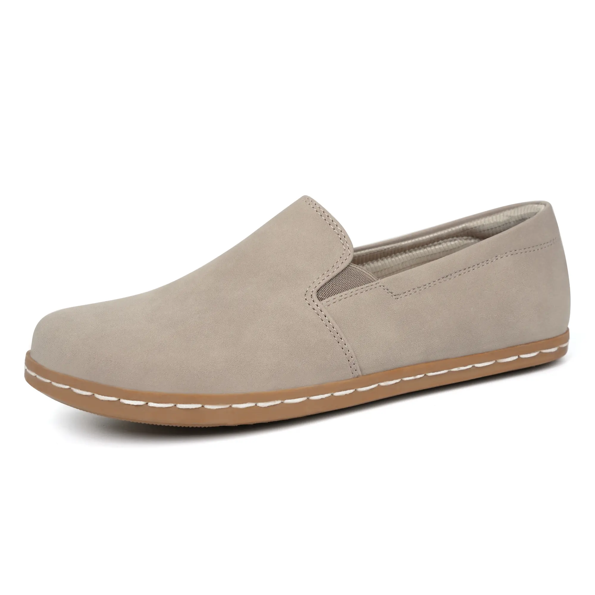 Ortho+rest Women's Lightweight Suede Round Toe Slip-On Clogs - Flat Sole, Barefoot Design, Penny Loafer-Style, Office Appropriate Easy Slip-On Dress Shoes, Slip On Loafers, No Buckle Loafers
