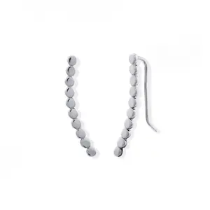 Curved Dot Long Bar Ear Crawlers