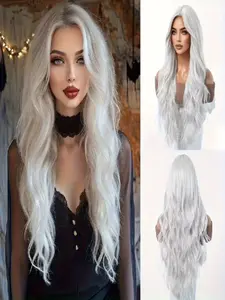Women Long Curly Hair Wig, High Temperature Fiber, Convenient Wear Design, Suitable for Daily Use & Cosplay Events, Synthetic Fiber Wig