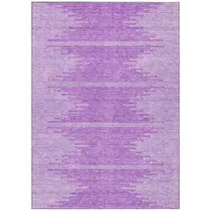 Machine Washable Lavender Purple Rug - Indoor / Outdoor - Kids / Pet Friendly Modern Print Rug