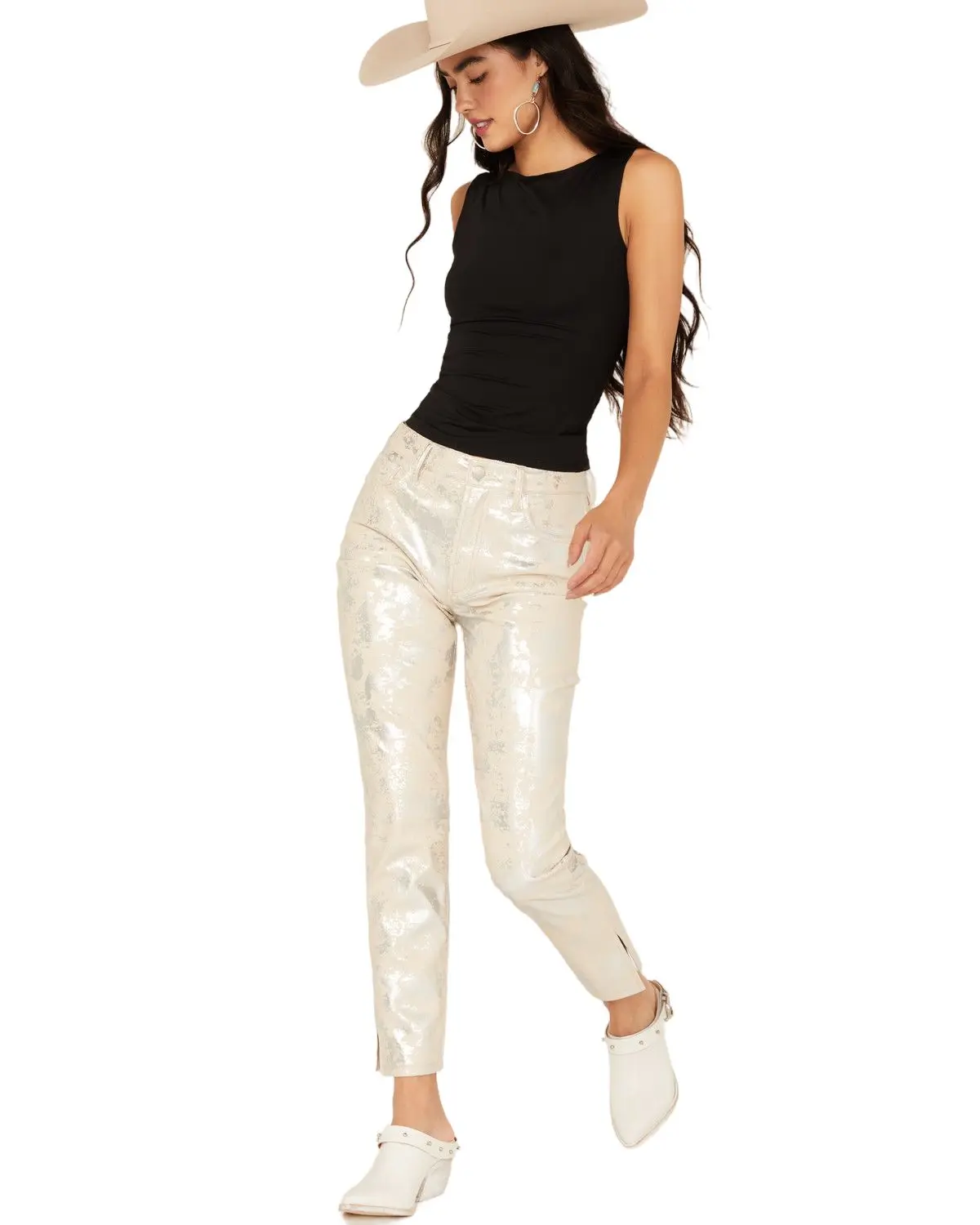Dear John Women's Women'S High Rise Speckled Angora Cropped Pants - Dpm23e528sgo