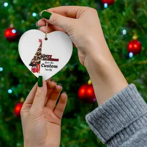 Customizable Christmas Ceramic Ornament