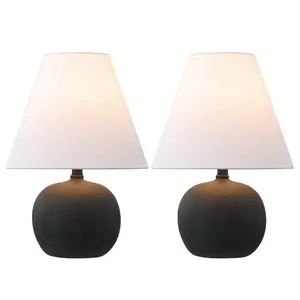 Asher 18.25" Minimalist Scandinavian Resin/Iron Gourd LED Table Lamp