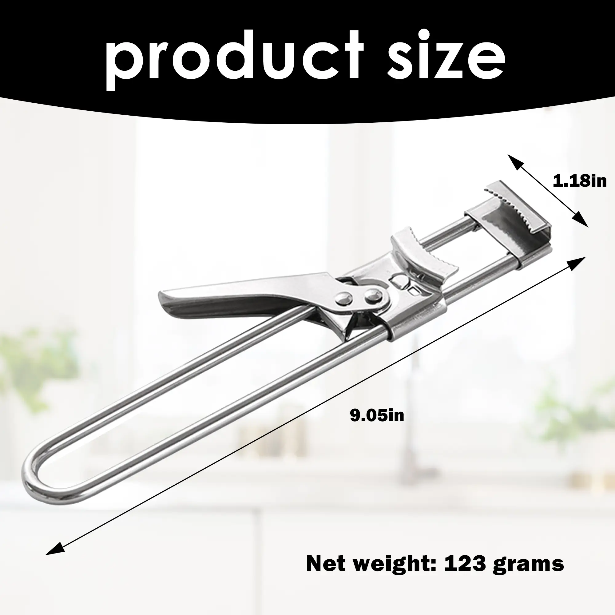 Jar Opener for Weak Hands: Stainless Steel Tool Perfect for Seniors with Arthritis,Multifunctional Adjustable Jar Opener: Stainless Steel Tool for Jars, Cans & Bottles, Stainless Steel Manual Jar Gripper for Elderly & Arthritic Users