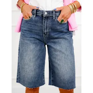 Judy Blue Medium Wash Rigid Magic Raw Hem Jort