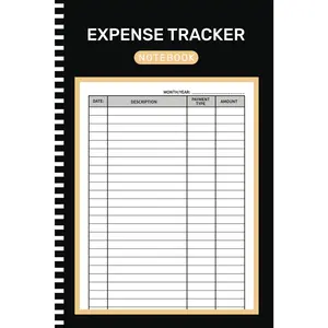 Expense Tracker Notebook: Daily Spending Tracker Bill Organizer Log Book, Budget Planner, Money Management Ledger Notebook for Personal or Small Business Use (105 Pages 6x9 Inches)