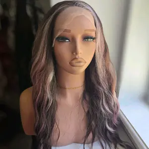 New Release C1320209K Val  20" Waterwave.  brunette,warm blonde highlights,lavender money pieces.  13x4 lace, 3 combs, closed wefted, 2 adjustable straps, 1 removable band.  Heat friendly 360⁰. free gift with purchase.gift must be returned for full refund
