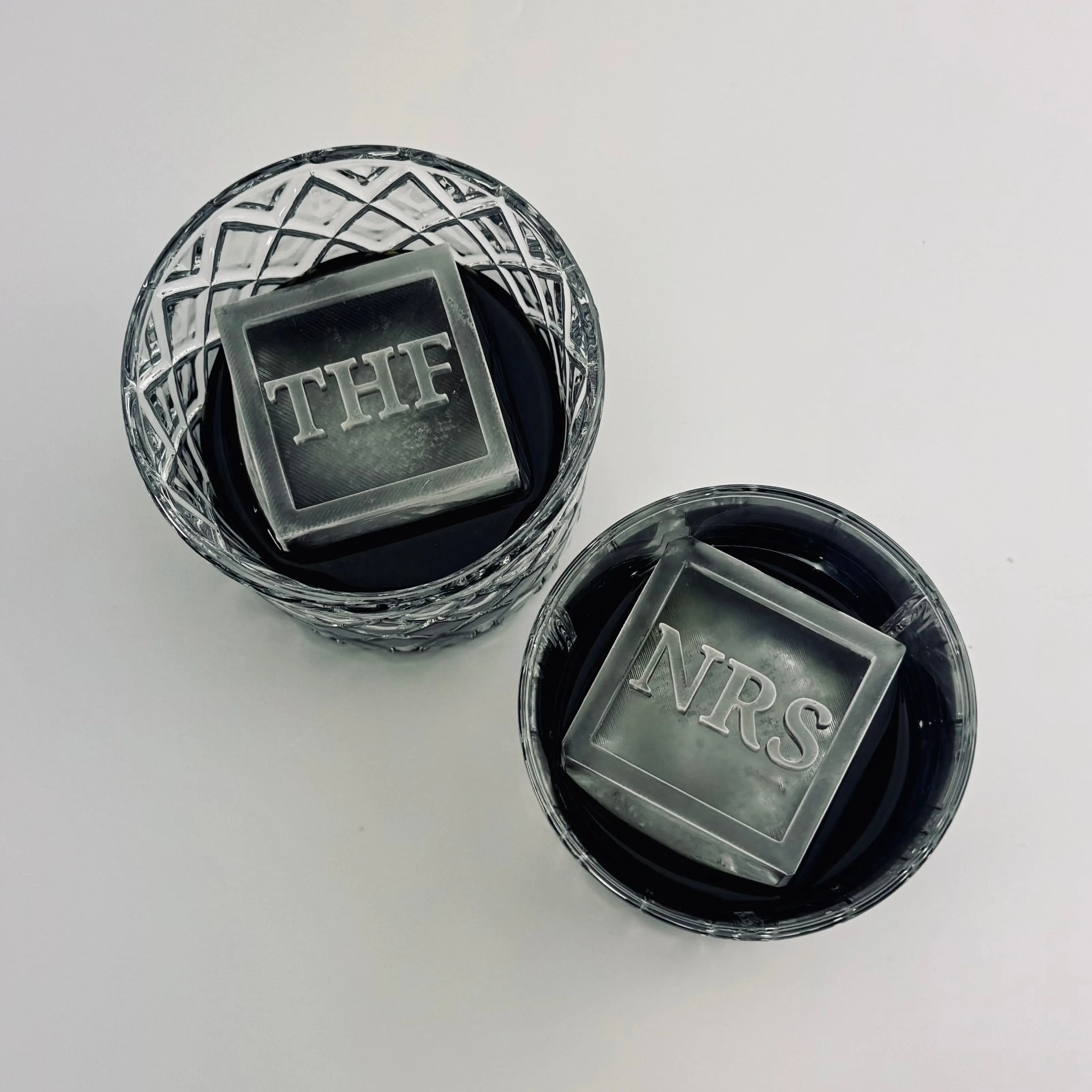 Custom Ice Cube Mold - Personalized Ice for your Cocktails - Framed Style bar  accessories