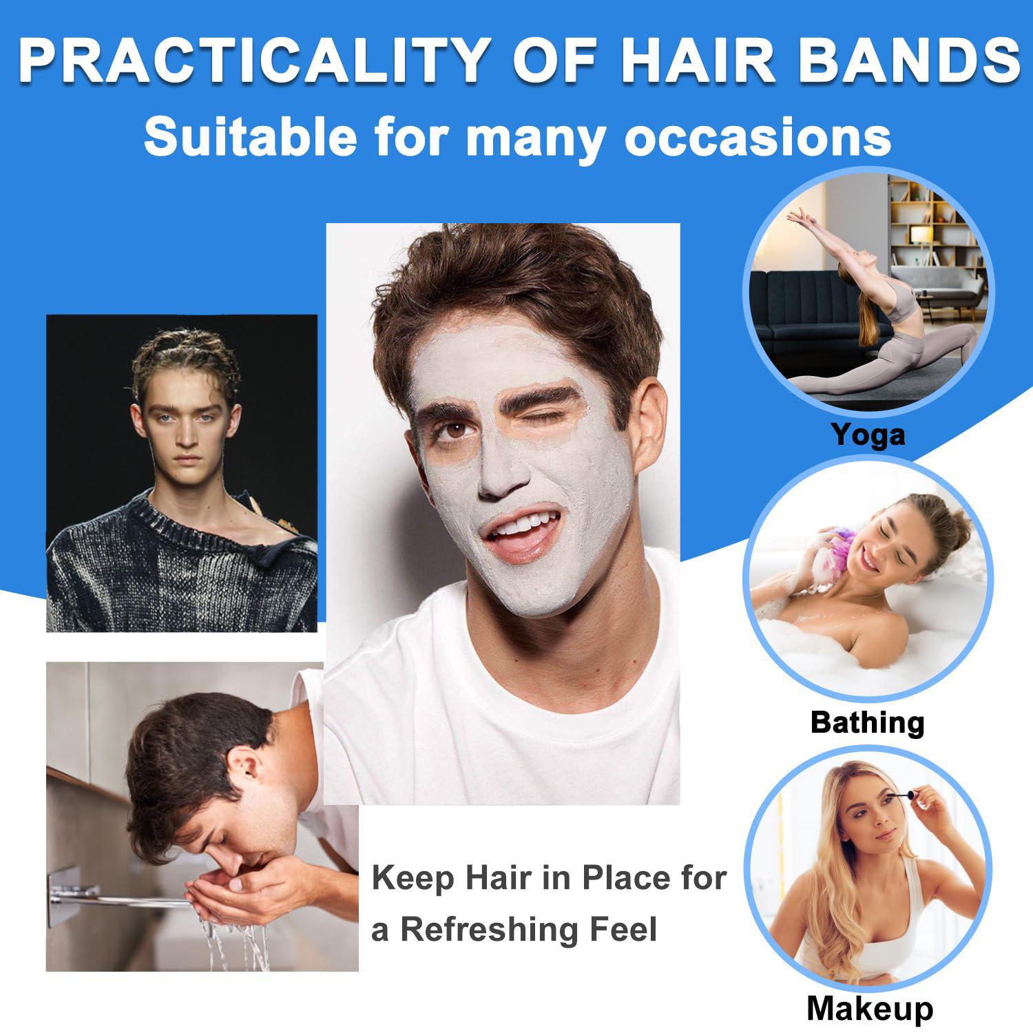 11pcs Elastic Headbands&Hair Bands Set,Metal Headbands for Men and Women,Wavy Adjustable Wire Hair Bands, Unisex Non-Slip Elastic Headband for Workout, Face Washing, Curly Hair & Daily Use#SummerWins