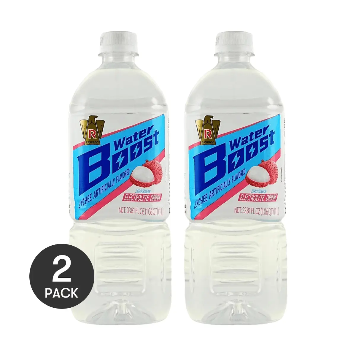 2 Pack EASTROC Dongpeng Electrolyte Drink Lychee Flavor 1L - Zero Fat Zero Calorie Zero Sugar Hydration