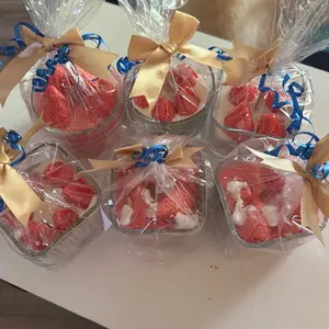 Artesian Strawberry and Cream Scented Soy & Gel Wax Candle