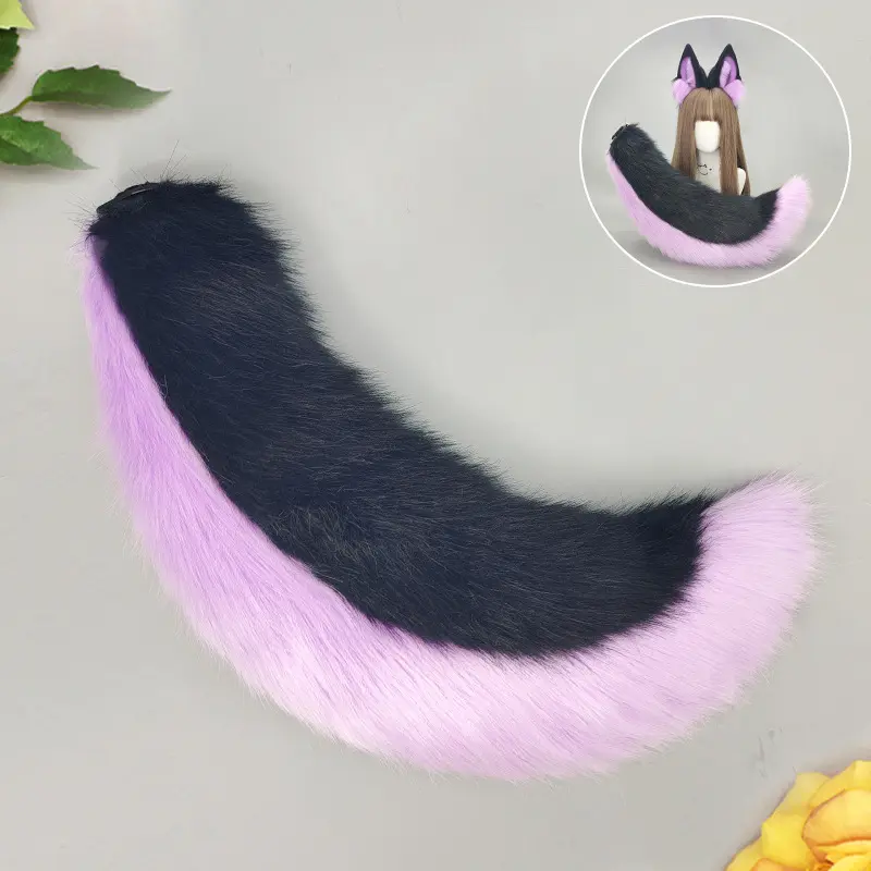 Black Wind Wolf Tail   Black Purple
