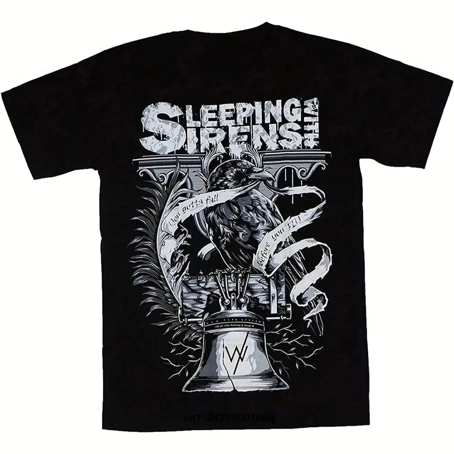 Y2K Emo Style Tee Sleeping With Sirens Graphic Print