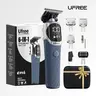 Ufree 6-in-1 Professional Men's Beard Trimmer, IPX6 Waterproof Cordless Electric Shaver, Type-C Rechargeable Grooming Kit for Mustache, Nose, Body Hair, Birthday  Christmas Gift for Him