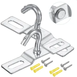 304 Stainless Steel Chandelier Ceiling Mount Hooks, Adjustable Heavy Duty Bracket Hanger, Rustproof, with Screws & Anchors, for Hanging Lights Plants Hammocks Indoor Outdoor Hardware