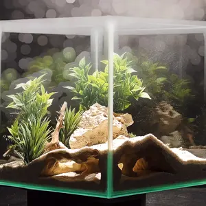 Aquarium Cave Hideout Desert Bluff | Layered Sand Fish Tank Cave | Natural Aquascape Decor