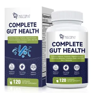 Migcopat 80 Billion CFU Probiotics with Prebiotics, Postbiotics & Digestive Enzymes | Gut Health & Digestive Support Formula | Supports Digestive Comfort & Daily Gut Balance | With Berberine, Cinnamon & L-Glutamine | 120 Capsules
