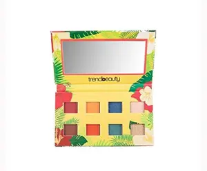 8-Shade Talc-Based Colorful Eyeshadow Palette - Compact Cosmetic with Mirror, Professional All-Purpose Makeup for Daily Summer Wear
