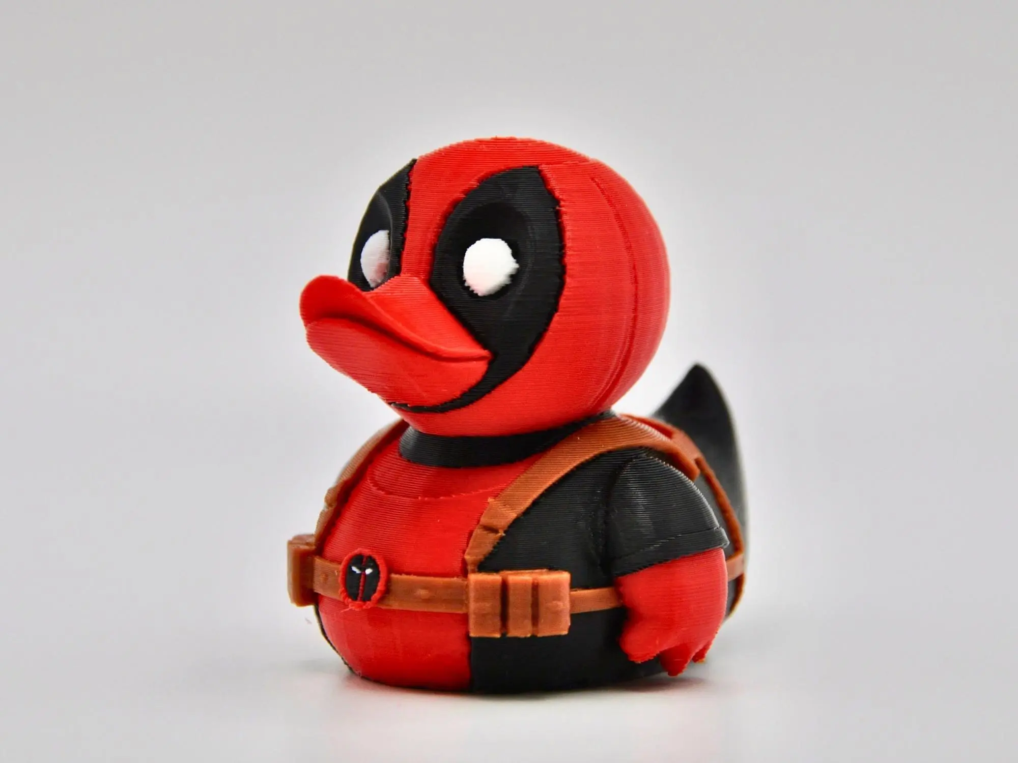 Deadpool-Style Duck - Red Black Hero Parody Collectible - 3D Printed Cruise Duck Hunt Item