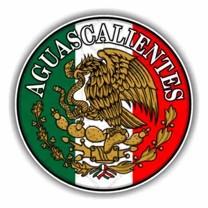 Aguascalientes Mexico Eagle Flag Round Decal