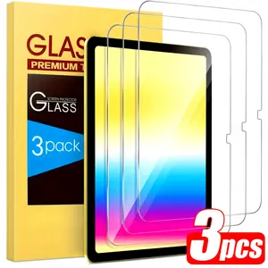 3 Pieces Suitable for iPad 5/6/7/8/9/10/11 Generation 2025 High-Quality Tempered Glass Screen Protector Tablet Protector, Scratch-Resistant, Anti-Fingerprint, Easy to Install, Includes iPad 11 Screen Protector