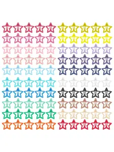 100 Metal Hair Clips for Girls, Toddler & Kids, Star Design, Suitable for Fine & Thick Hair, Fun Accessory for Daily Use, Hair Accessories Set