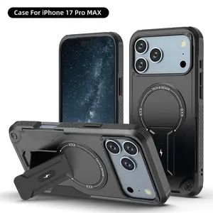 Case For iPhone 17 16 15 14 13 12 Pro Max Plus Magnetic Protective Magsafe Shockproof Heavy Duty Drop Protection Kickstand Cover