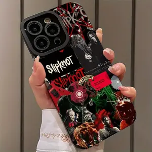 Rock Band Slipknot Collage for iPhone16,16plus,16pro,16promax,iPhone 15,15Plus,15Pro,15ProMax, 14,14Plus,14Pro,14ProMax, 13,13Pro,13ProMax, 12,12Pro,12ProMax, 11,11,11Pro Max,Special Artificial Leather Phone Case,Fashionable  Cellphone Smartphone