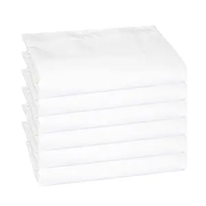 Lulworth Flat Bed Sheets (Pack of 6), 200 Thread Ct., Cotton Poly Blend, Color Coded, Size Options