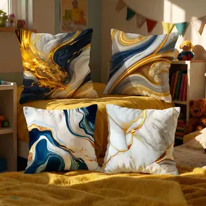 Style High-end Texture Cushion Cover INS Style Exquisite Print Short Plush Pillow Case Soft Skin-Friendly Durable Throw Pillow Cover 40x40 Viral Trendy Aesthetic Cozy Luxury Home Decor Living Room Bedroom Sofa Couch