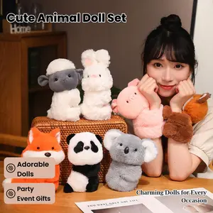 Cute Raccoon, Small Animal, Pop Ring, Seatable Fox, Koala, Panda, Rabbit Doll, Bracelet, Party Event Gift, Carrying Doll, Pop Ring Event Gift, Decorative Doll, Children's Birthday Gift