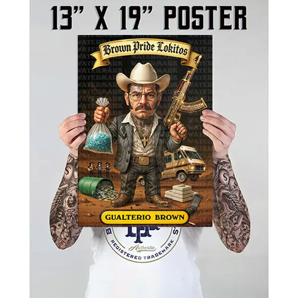 "GUALTERIO BROWN " Premium Poster-13X19 Glossy Finish