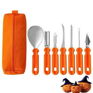 Stainless Steel Pumpkin Carving Set, Halloween Fruit Decoration, 7-Piece Pumpkin Tool Kit, Perfect for Holiday Crafting