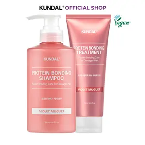 Protein Bonding Damage Care [Shampoo 16.9fl oz + Conditioner 8.45fl oz ] Protect from Heat, Nourish, Repair for Dry, Damaged, Frizzy hair - Violet Muguet scent / Ylang Ylang scent