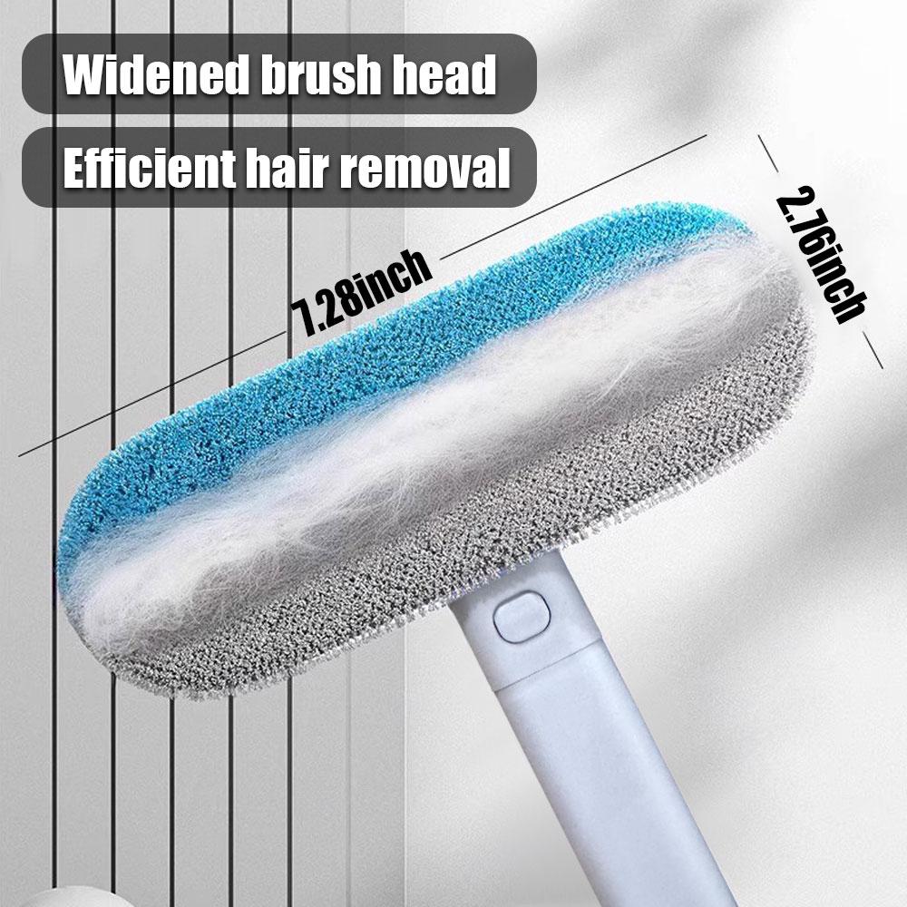【4 in 1】Pet Hair Removal Tool, Lint Cleaner for Dog & Cat Hair, Gently Effective on Furniture, Carpets, Clothing, Bedding, Cat/Dog Hair Remover with Extra long Handle & Multi-functional, Reusable, Washable Brush pet hair removal tool