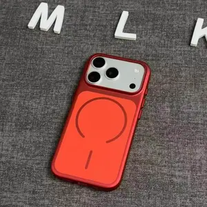 Phone Case: Suitable for iPhone 17 Pro Max Matte Excimer Magnetic Phone Case Apple 16 Ultra-thin PC Shockproof Protective Cover