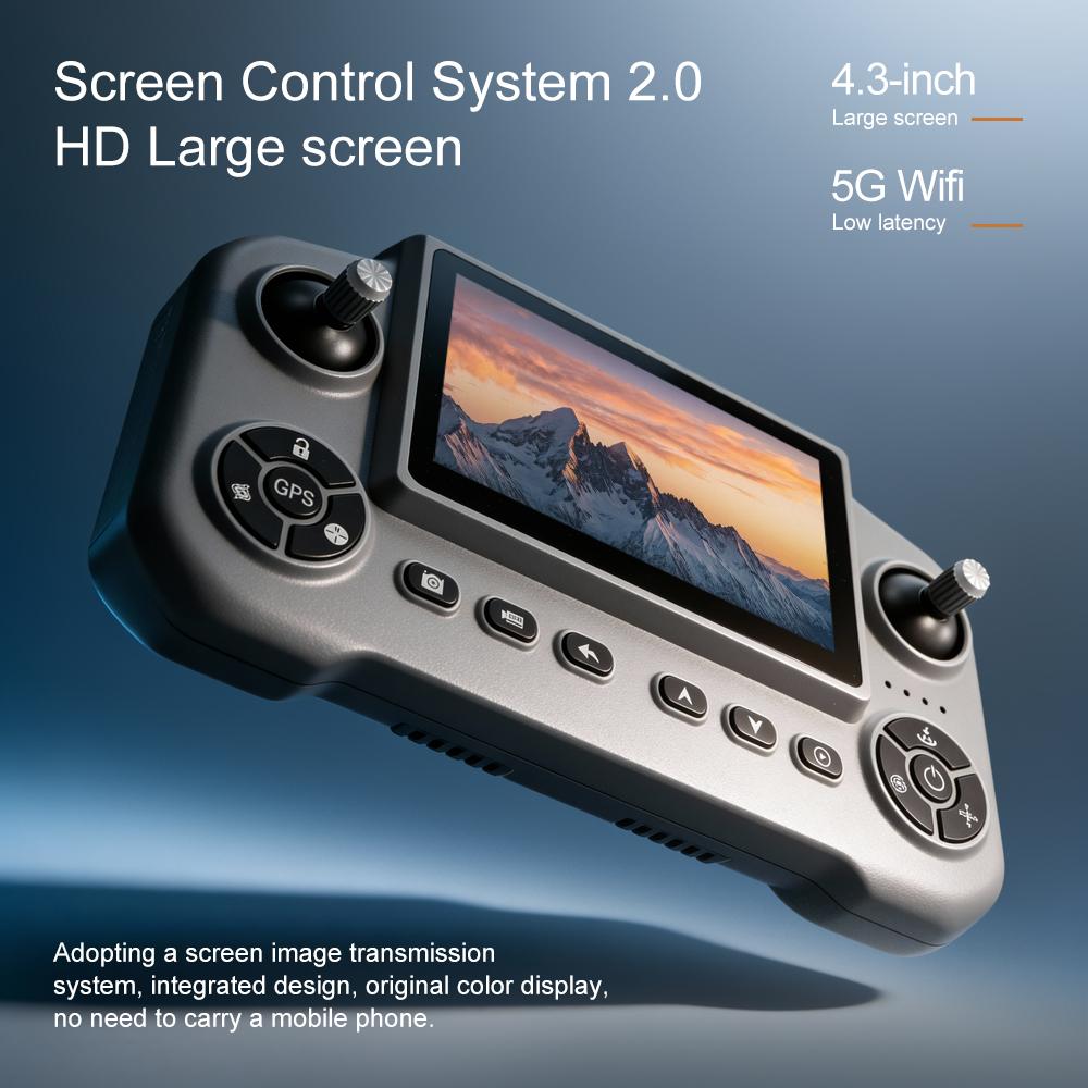 GPS Drone with 8K  Dual Cameras (50fps), 2000m Long Range, Large Screen Remote Controller, Auto Low Power Return, 244g Lightweight Quadcopter, 100m Max Flight Altitude, Lithium-Polymer Battery, 2 Batteries