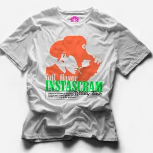 Marlboro Scram T-shirt Menswear Streetwear Shortsleeve Casual wash t-shirt