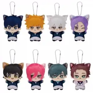 2026 new "Blue Lock" Plush Doll (10cm) Nagi Seishiro Bachira Meguru Chigiri Hyoma with Cat Ears Cotton Doll Keychain Pendant Gift