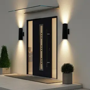 Outdoor Wall Light E27 Bulb Base, Dual Head Outdoor Up Down Spotlights, Suitable for Hallway Stairs Columns, Villa Courtyard Outdoor Wall Lamp